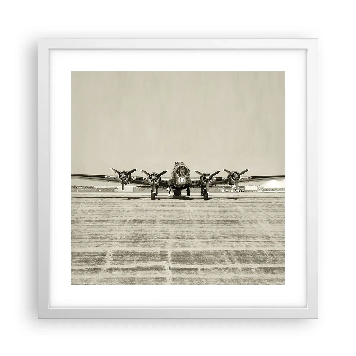 Poszter fekete keretben - Mint mindig készen - 40x40 cm