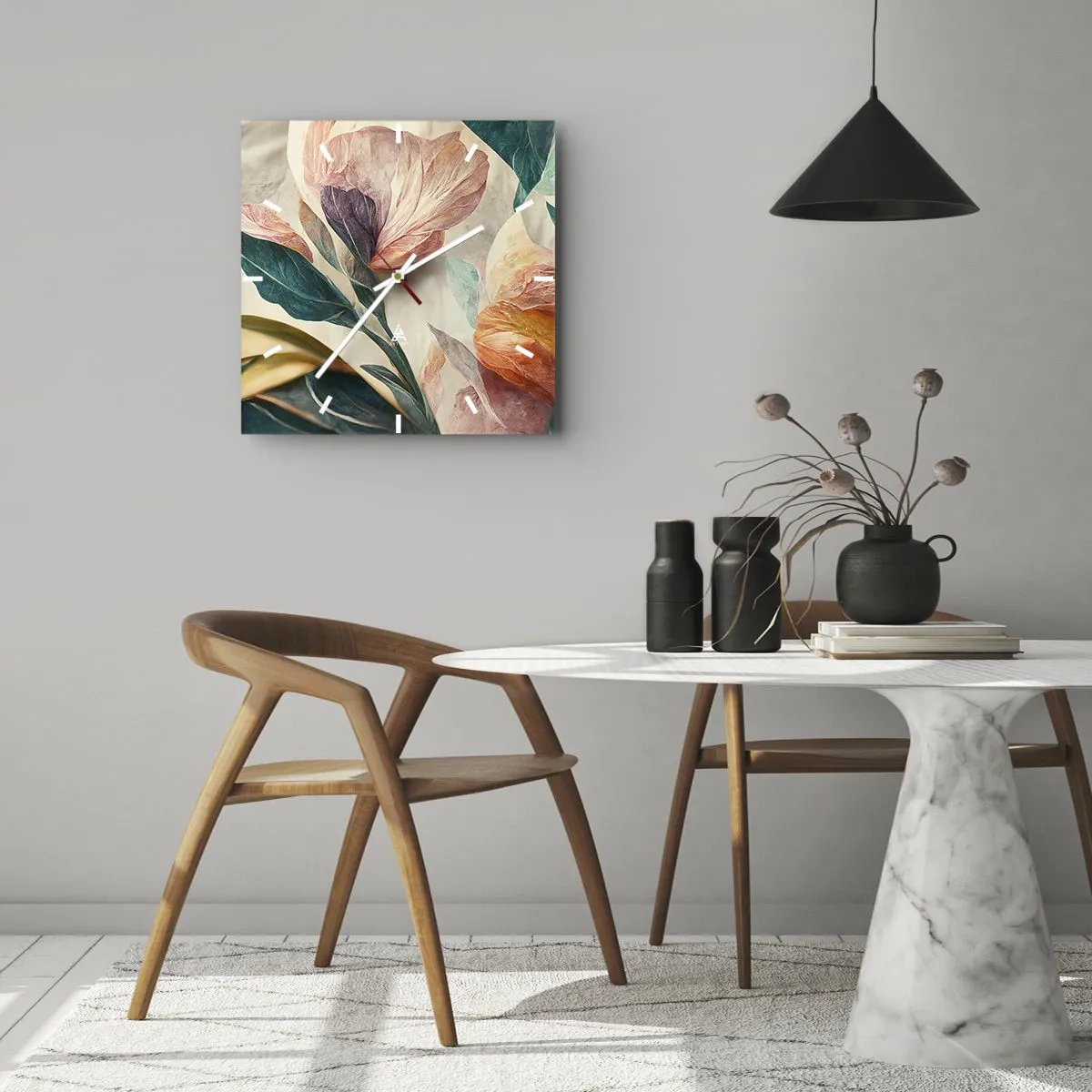 Falióra, Óra - A déli szigetek virágai - 30x30 cm