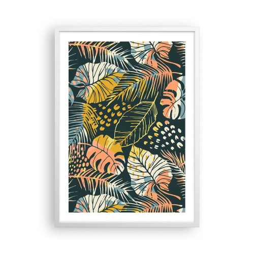 Poszter fekete keretben - Leveles fantázia - 50x70 cm