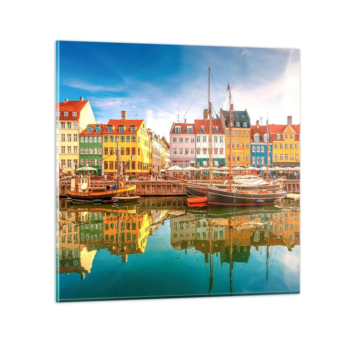 Üveg kép - A tükörsima víz felett - 30x30 cm