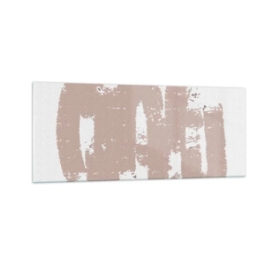 Üveg kép - Absztrakció lágy rózsaszínben - 100x40 cm