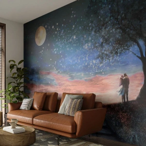 Fotótapéta Premium Sand - Csillagos előadás - Absztrakció, Tájkép, Pár szerelmes - 100x70 cm