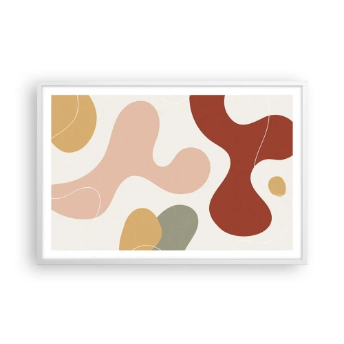 Poszter fekete keretben - Pöttyök vagy hullámok? - 91x61 cm