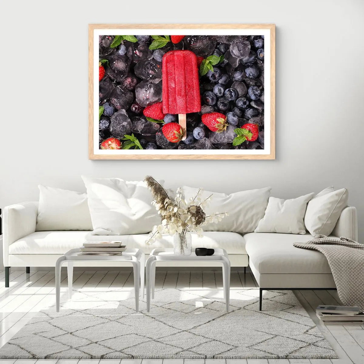 Poszter világos tölgy keretben - A forró nyár íze - 100x70 cm