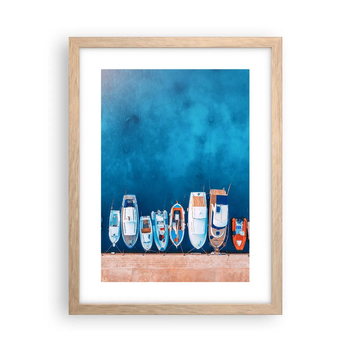 Poszter világos tölgy keretben - Egy sorban - 30x40 cm