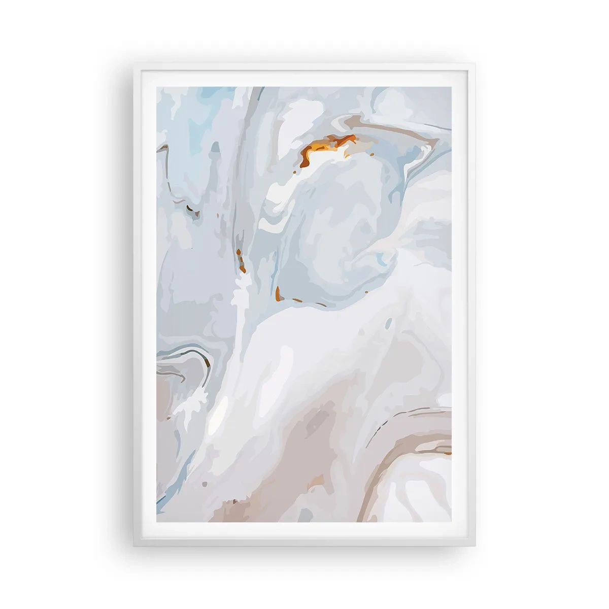 Poszter fekete keretben - Felhabzott fehér - 70x100 cm