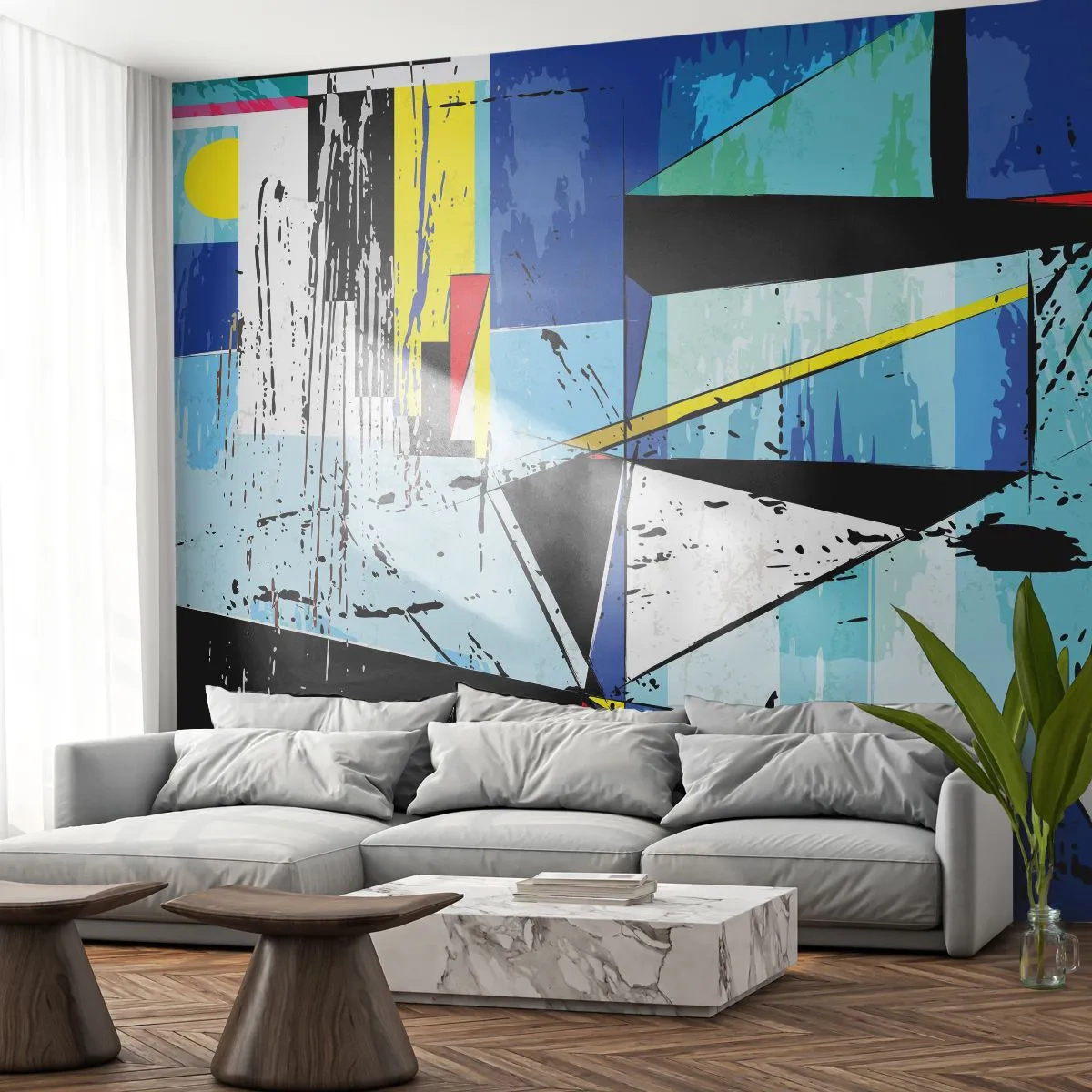 Fotótapéta Standard Eco - Szögből nézni a világot... - Absztrakció, Darab, Modern minta - 200x140 cm