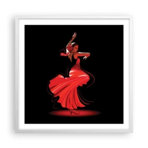 Poszter fekete keretben - A flamenco tüzes szelleme - 60x60 cm