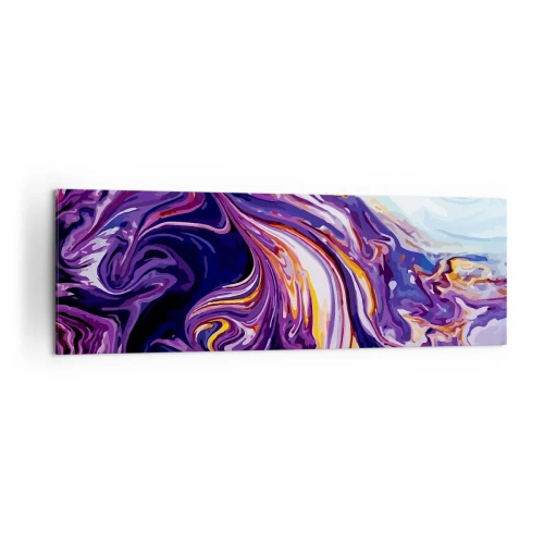 Vászonkép - A tér behajtása lila színben - 160x50 cm