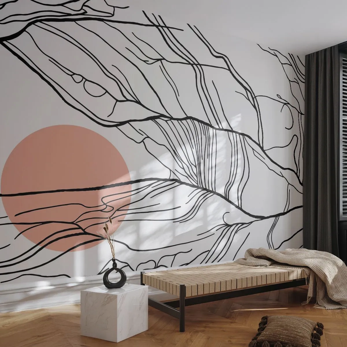 Fotótapéta Premium Canvas - Gallyak hálójában - Absztrakció, Grafika, Tervezés - 450x315 cm