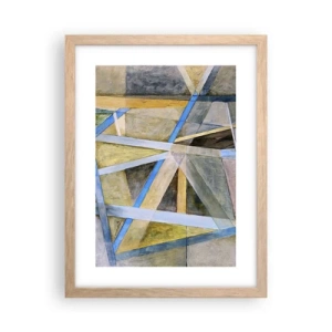 Poszter világos tölgy keretben - Egyenesen vagy átlósan? - 30x40 cm