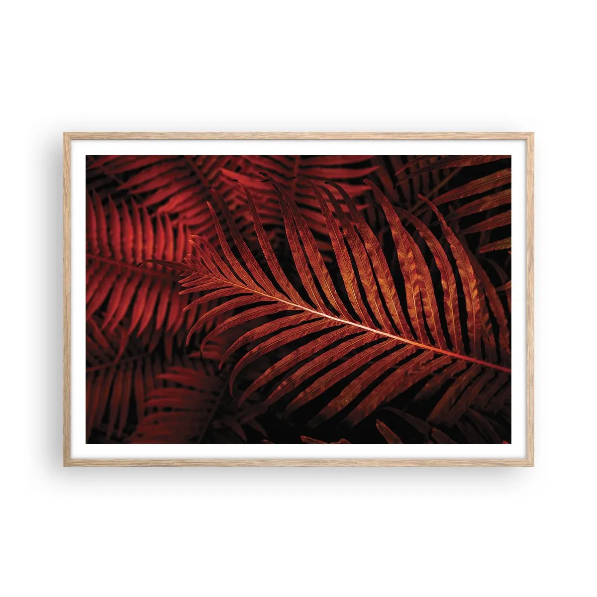 Poszter világos tölgy keretben - Az élet vörös színe - 100x70 cm