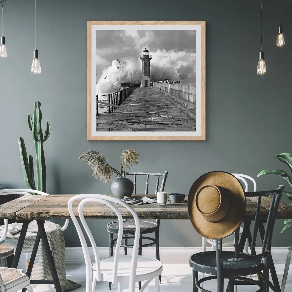 Poszter világos tölgy keretben - Rettenthetetlen - 60x60 cm