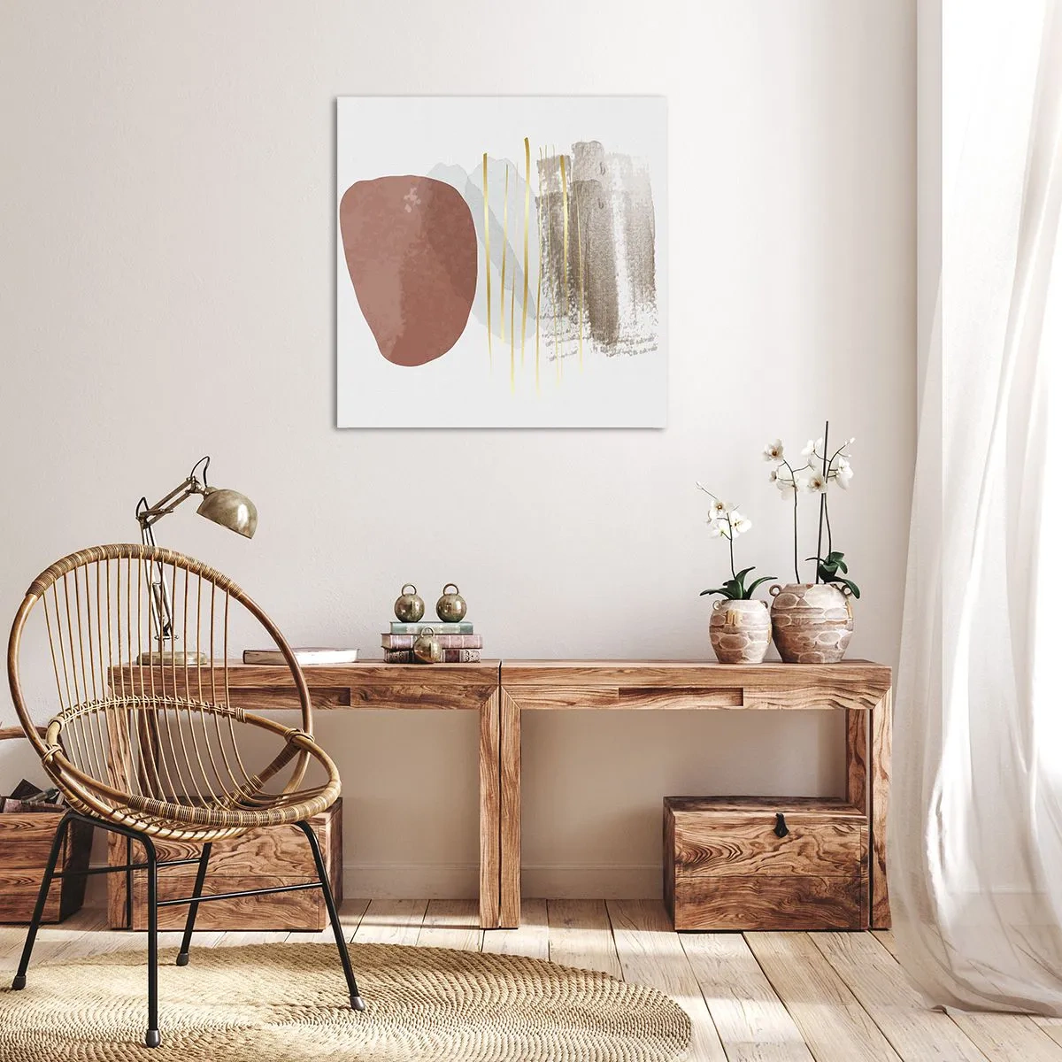 Vászonkép - Absztrakt oszlopsor - 70x70 cm