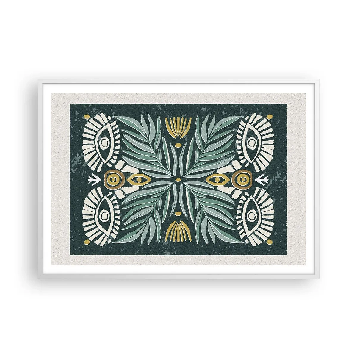 Poszter fekete keretben - Mint egy népi kivágás - 100x70 cm