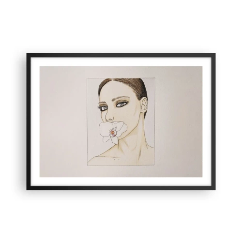 Poszter fehér keretben - Az elegancia és a szépség szimbóluma - 70x50 cm