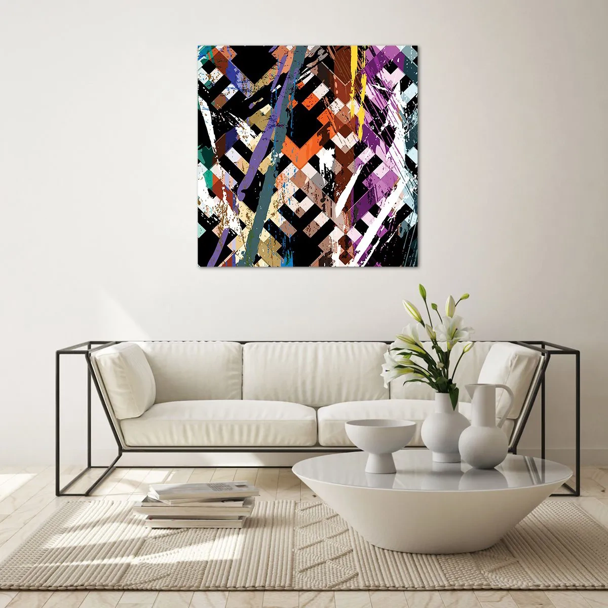 Üveg kép - A négyzeten - 60x60 cm