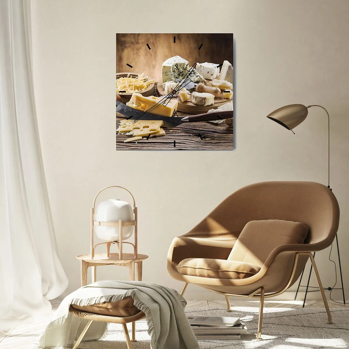 Falióra, Óra - Mosolyogj a sajtra - 30x30 cm