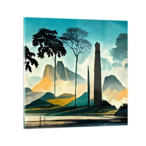 Üveg kép - Mindíg magasabbra és magasabbra - 30x30 cm