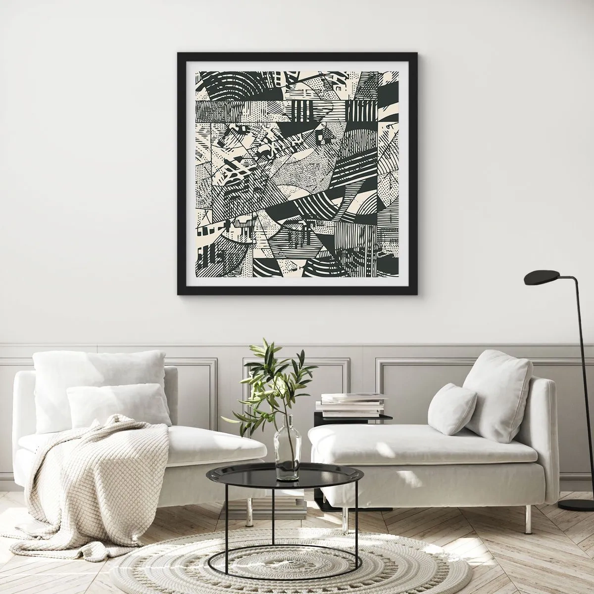 Poszter fehér keretben - A jelenkor dinamikája - 60x60 cm