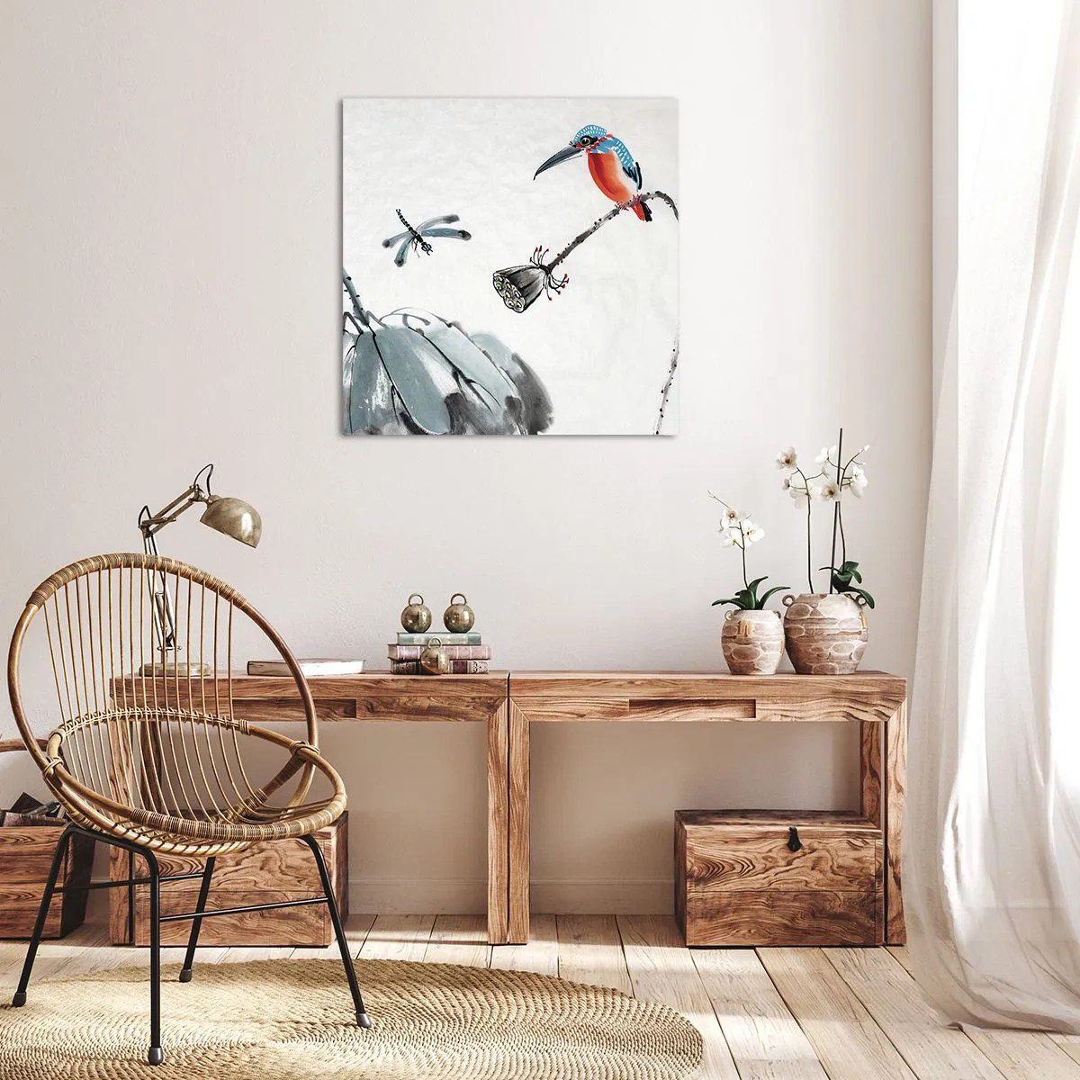 Vászonkép - A rét élete - 70x70 cm