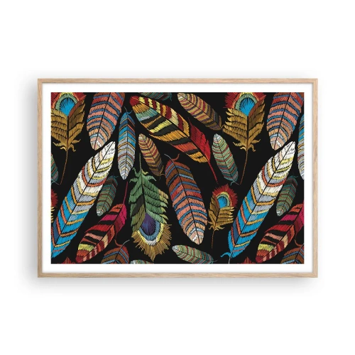 Poszter világos tölgy keretben - A madárkarnevál - 100x70 cm