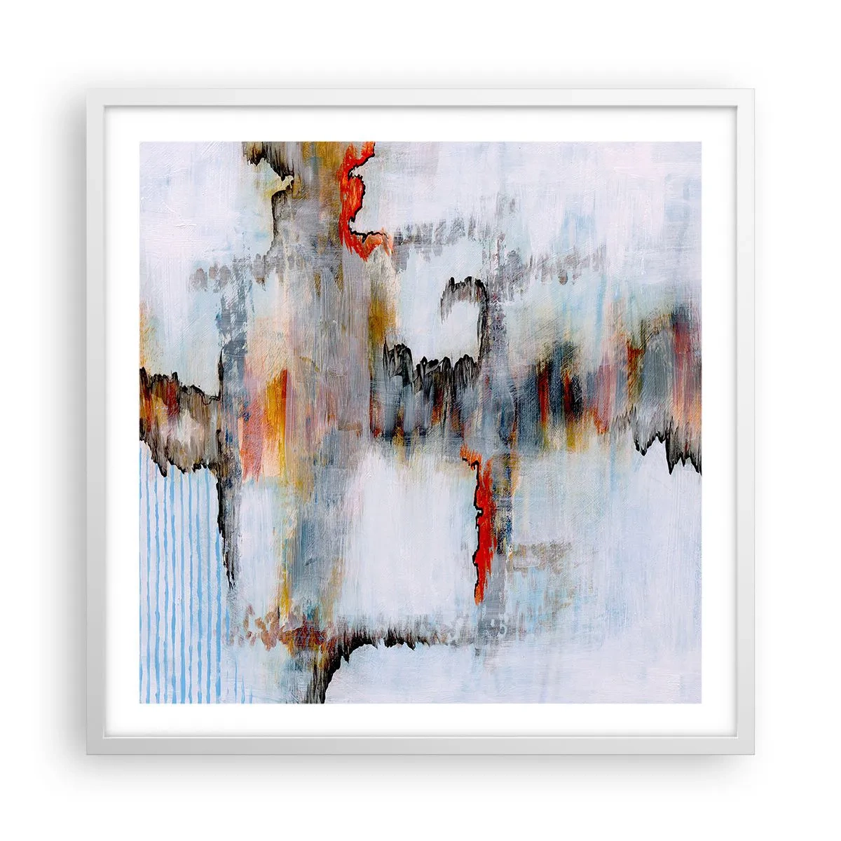 Poszter fekete keretben - Egy bottal a vízen - 60x60 cm