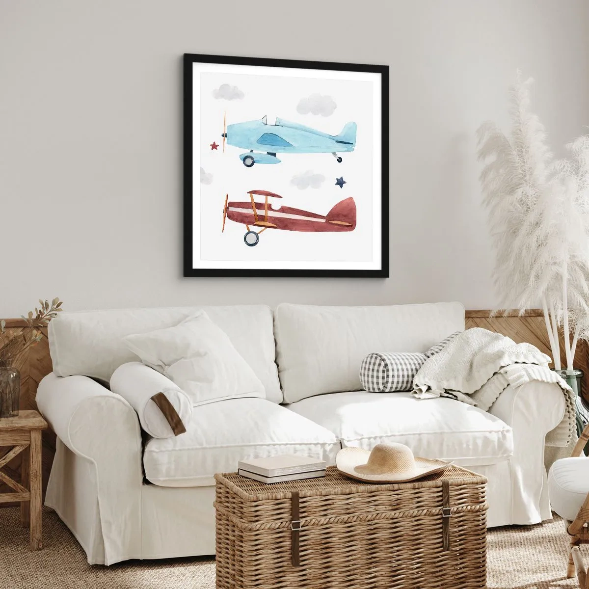 Poszter fehér keretben - Pilóta, várunk! - 40x40 cm