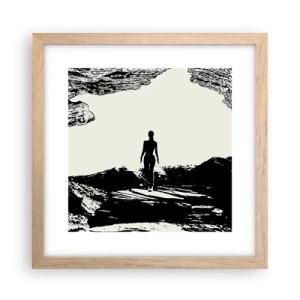 Poszter világos tölgy keretben - Egy új pillantás - 30x30 cm