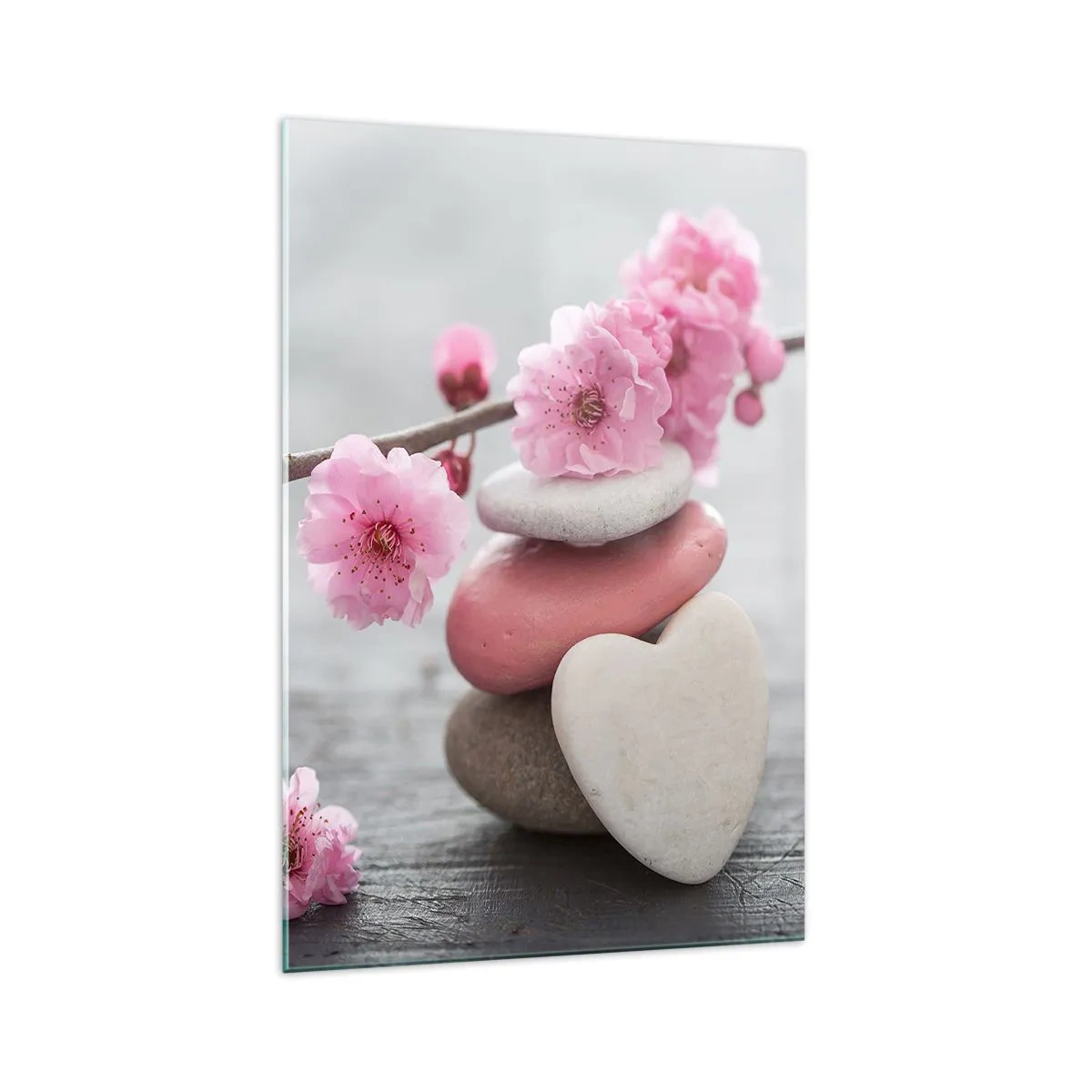 Üveg kép - Boldogság a cseresznyevirággal - 70x100 cm