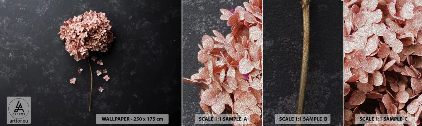 Fotótapéta Minta Premium Sand - Egy igazán romantikus jel - Virág, Hortenzia, Természet - 100x30 cm