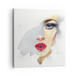 Vászonkép - Egy vízcsepp tükörkép  - 60x60 cm