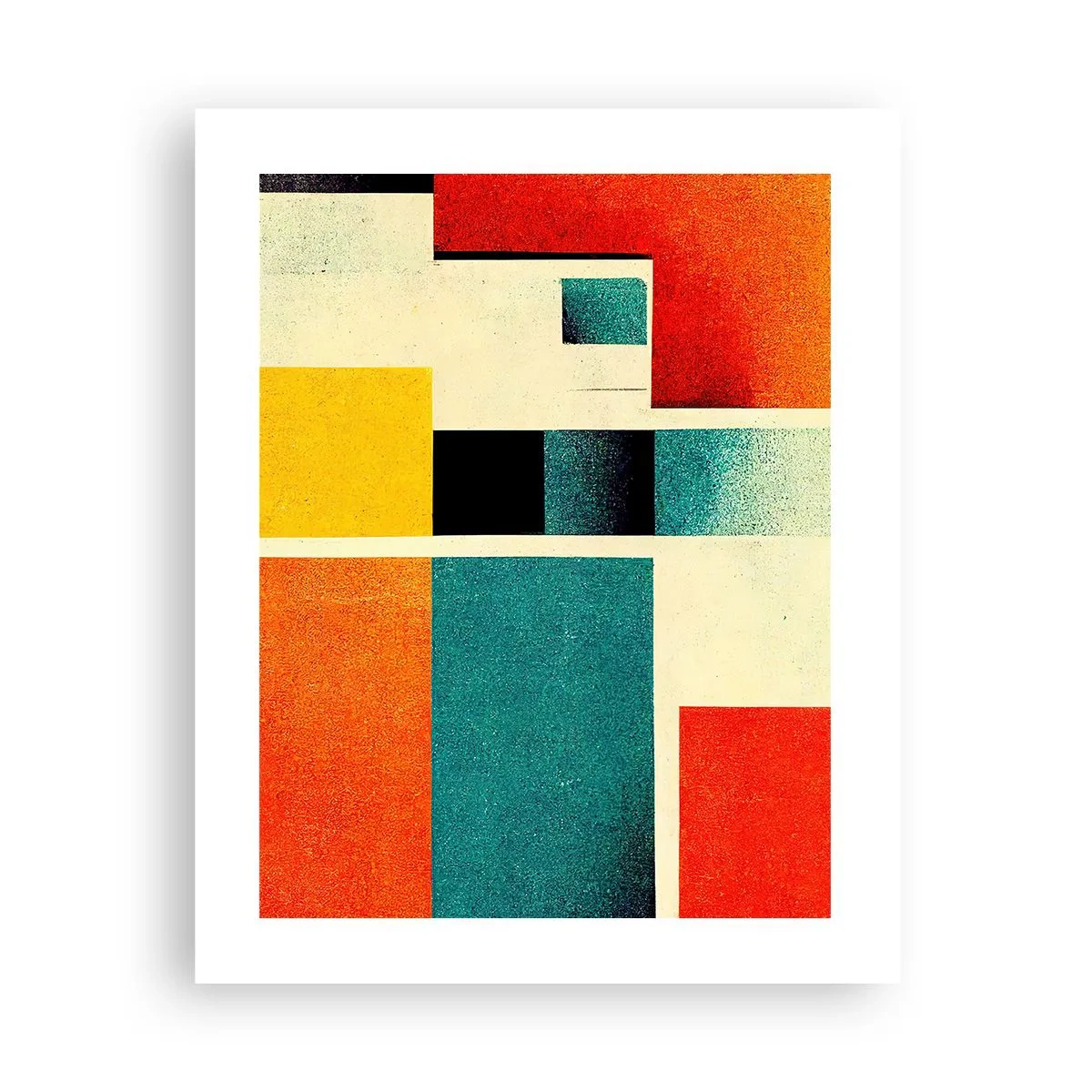 Poszter - Geometrikus absztrakció - jó energia - 40x50 cm
