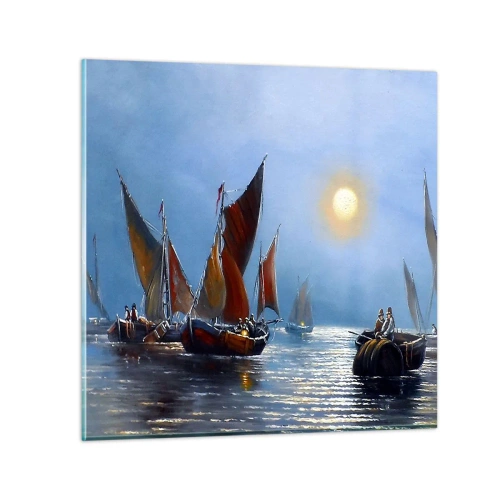 Üveg kép - Éjszakai fogás - 70x70 cm