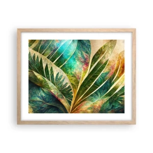 Poszter világos tölgy keretben - A trópusok színei - 50x40 cm