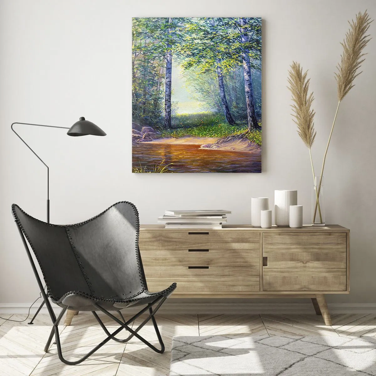 Üveg kép - Idilli táj - 50x70 cm