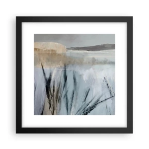 Poszter fehér keretben - Téli mezők - 30x30 cm