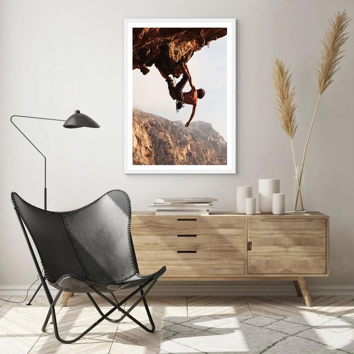 Poszter fekete keretben - A világ egy szikladarabon összezsugorodott egy kézben - 40x50 cm