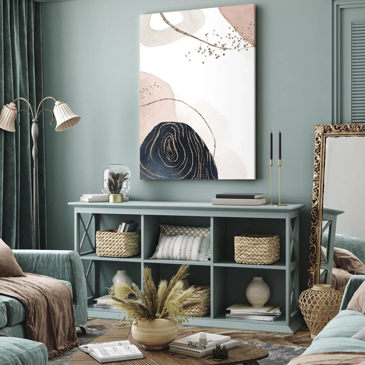 Vászonkép - Minden folyik - 55x100 cm