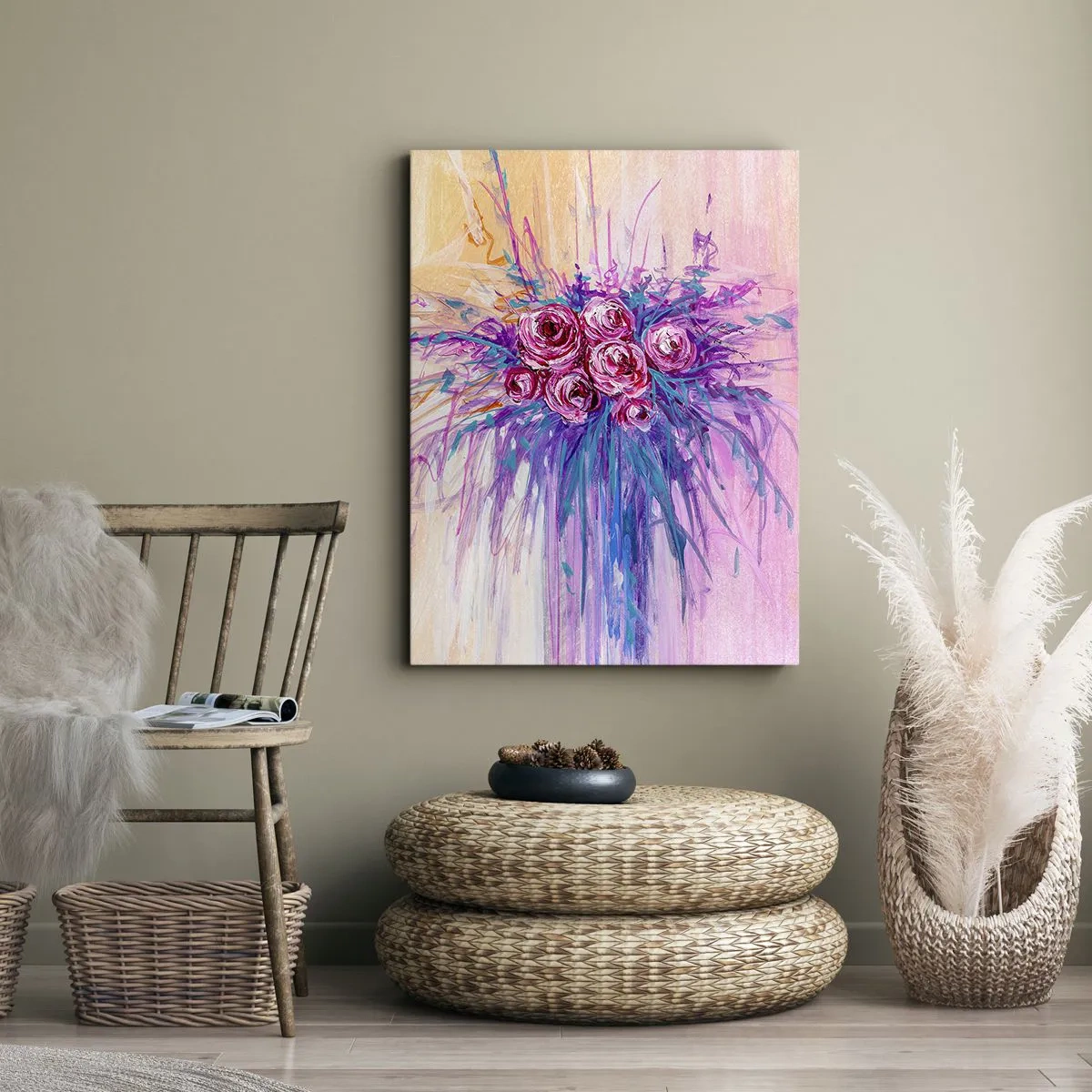 Vászonkép - Rózsaszín szökőkút - 50x70 cm