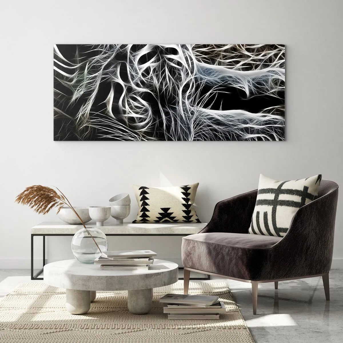 Üveg kép - Tanulmány a macska könnyedségéről - 160x50 cm