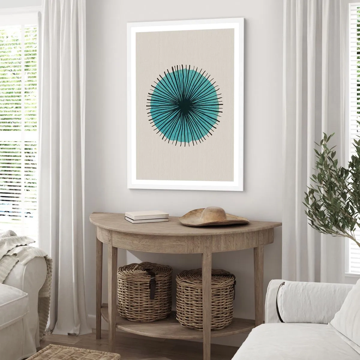Poszter fekete keretben - Ragyogóan a kékben - 50x70 cm