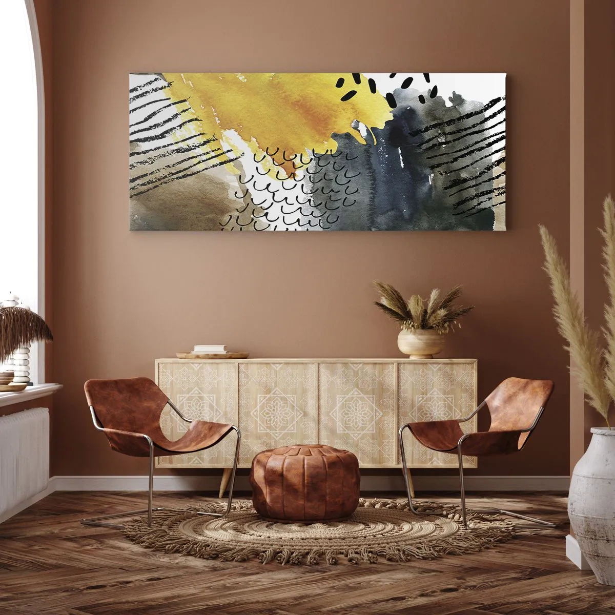 Vászonkép - Az elemek találkozása - 100x40 cm