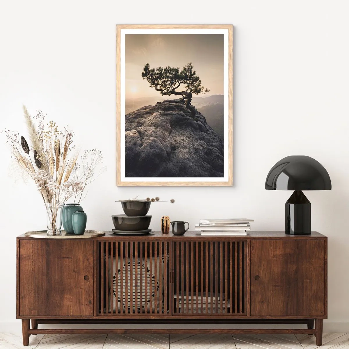 Poszter világos tölgy keretben - Az élet mindig győz - 61x91 cm