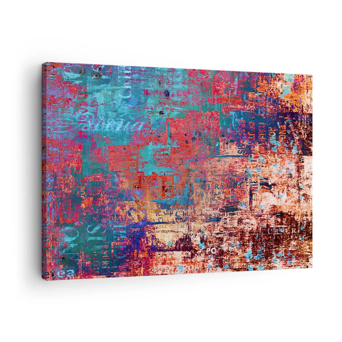 Vászonkép - Absztrakt kompozíció intenzív színek keverékével. - 70x50cm - Emlékezés és feledés - Modern fali dekoráció nappalihoz és hálószobához ARTTOR