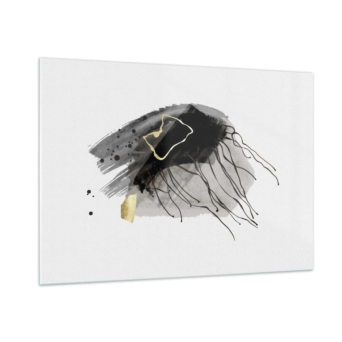 Üveg kép - Feketében és aranyban - 100x70 cm