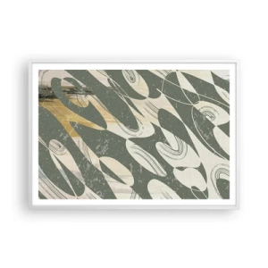 Poszter fekete keretben - Ritmikus absztrakció - 100x70 cm