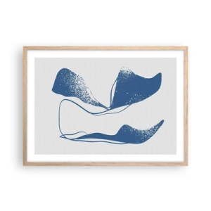 Poszter világos tölgy keretben - Szárnyas absztrakció - 70x50 cm