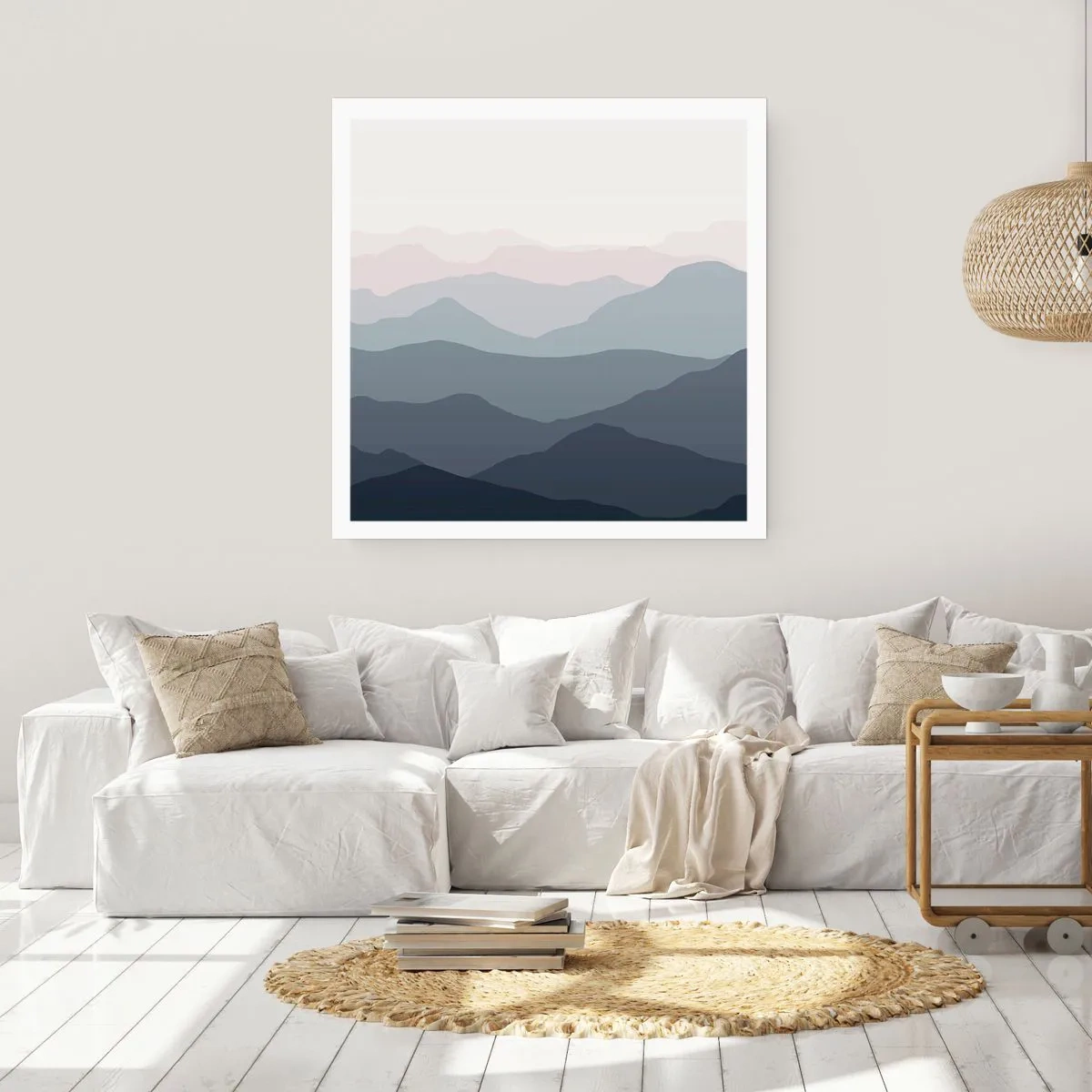 Poszter - A hegyek hullámai - 60x60 cm