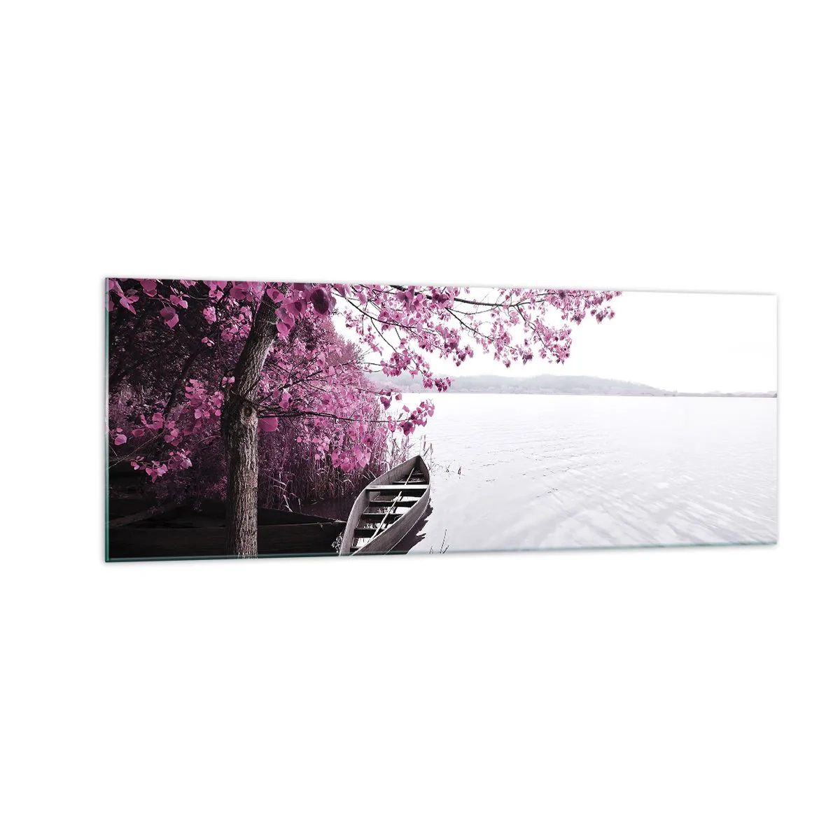 Üveg kép - Rózsaszín csendben - 140x50 cm